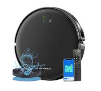 Liectroux L200 Wet Dry Robotic Vacuum Cleaner Smart Map Navigation 28.00w Bagless 2499PA 2600mah 28w 120min LIECTROUX Black One Size
