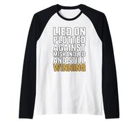 Lied on Plotted Against Mishandled and Still Winning Mindset Raglan Baseball Tee