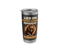 Lied on Plotted Against Mishandled and Still Winning Mindset Stainless Steel Insulated Tumbler