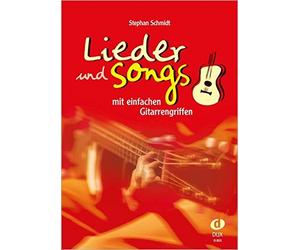 Lieder and Songs mit einfachen Gitarrengriffen, Schmidt 9783934958401 New.