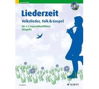 Liederzeit 1-2 descant recorders (very easy - easy) with CD Volkslieder, Folk un