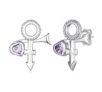 Lieditia Prince Symbol Stud Earrings 925 Sterling Silver Prince Symbol Jewelry Gifts for Women Prince Lovers