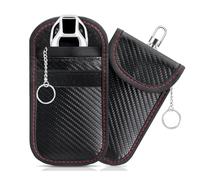 Liedrg 2 Pack Faraday Key Fob Protector - RFID Blocking Signal Blocking Pouch, Anti-Theft Key Security Bag for Car Keys (3.15'' × 5.12'')