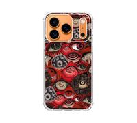 Liehad Psychedelic Gore Eyes Phone Case Compatible with iPhone 17 Pro, Scared Eyes Pattern Phone Cover, Soft Shockproof Protective TPU Case