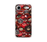 Liehad Psychedelic Gore Eyes Phone Case Compatible with iPhone Air, Scared Eyes Pattern Phone Cover, Soft Shockproof Protective TPU Case