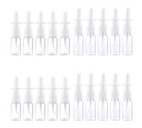 LIEISFEPER 20Pcs Spray Bottle Refillable Direct Injection Bottle Portable Plastic Nasal Spray Bottles Container for Home and Travel Use White (10ML and 20ML)