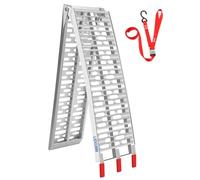 LIEKUMM 1 x 225.5 cm Motorcycle Ramp, 340 kg Capacity Aluminium Motorbike Ramp, Folding Loading Ramps for Dirt Bikes, E-bikes, Motorbikes, Trailer, Pickup Truck