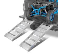 LIEKUMM 122 x 34 cm Wider Heavy Duty Loading Ramps, 1600 kg Capacity 2 Pack | Aluminium Motorbike Ramps for Vans, Motorcycle Ramps for Trailers, ATVs, UTVs, Lawn Mowers, Tactors, Quads, Golf Carts