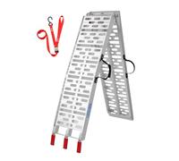 LIEKUMM 225.5 cm Aluminium Motorcycle Ramp, 340kg Load Capacity, Folding Motorbike Ramps for Dirt Bikes, ATVs, UTVs, Lawnmowers, Loading Ramp for Trailer