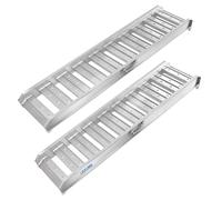 LIEKUMM 2PCS Aluminum Loading Ramps, 1000 kg Load Capacity Motorcycle Ramp, 182 x 34 cm Wider Van Loading Ramp with Non-Slip Surface for Pickup Trucks, Lawn Mowers, UTVs, ATVs, Golf Carts