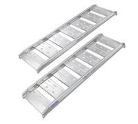 LIEKUMM 2PCS Aluminum Loading Ramps, 1600 kg Load Capacity Motorcycle Ramp, 122 x 34 cm Wider Van Loading Ramps with Non-Slip Surface for Pickup Trucks, Lawn Mowers, UTVs, ATVs, Golf Carts