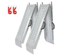 LIEKUMM 2PCS Motorbike Ramp, 168 x 22 cm Ramps for Mobility Scooters, 400 kg Capacity per Pair Heavy Duty Folding Ramp, Loading Ramps for Motorbike, ATV, UTV, Lawn Mowers with Gloves and Towing Straps