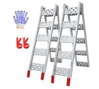 LIEKUMM 2PCS Motorcycle Ramp, 211 cm Motorbike Ramps for Vans, 440 kg Capacity Folding Heavy Duty Car Ramps, Van Ramp for Mobility Scooter, E-bike, Trailer, ATV, UTV, Garden Tractor, Lawn Mower