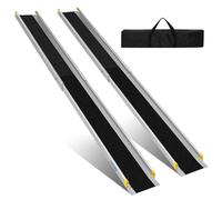 LIEKUMM 2PCS Telescopic Wheelchair Ramp, 135-244 cm 300kg Capacity Portable Mobility Scooters Ramps, Ramp for Wheelchairs, Doorways, Stairs, Steps with Carrying Bag
