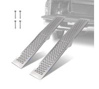 LIEKUMM 2x Foldable Aluminium Loading Ramps, 400 kg Capacity Heavy Duty Motorbike Ramp for Vans, Lightweight Non-Slip Vehicle Ramps for ATVs, Lawnmowers, Trailers, Quad Bikes, 150 x 23 cm