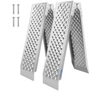 LIEKUMM Loading Ramps x 2, 150 x 23 cm Folding Aluminium Heavy Duty Motorbike Ramp for Vans, 400kg Capacity Lightweight Non-Slip Vehicle Ramp for ATVs, Lawnmowers, Quad Bikes