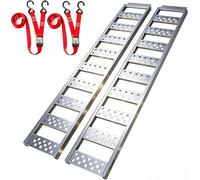 LIEKUMM Loading Ramps x 2, Heavy Duty 200 cm Aluminium Motorbike Ramps | 680 kg Capcity, Non-Slip, Wider Motorcycle Ramps for Vans, Trailer, ATVs, UTVs, Lawn Mowers, Tactors, Quads, Golf Carts
