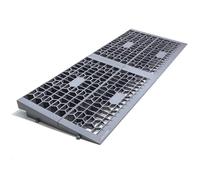 LIEKUMM Threshold Ramp 5 cm Rise, 1400 kg Load Capacity Threshold Ramps for Wheelchairs, Portable Disability Ramp for Wheelchairs, Mobility Scooters, Bicycles, Steps, Stairs, Curbs