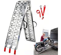 LIEKUMM Wider Motorbike Ramp, 225.5cm long, Aluminium Folding Loading Ramp