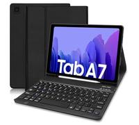 Lielax Case with Keyboard for Samsung Galaxy Tab A7, Protective Case with Keyboard Magnetic Bluetooth Removable German QWERTZ for Samsung Galaxy Tab A7 10.4 2020(T500/T505/T507), Black