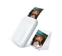 Liene 2x3'' Mini Portable Photo Printer with 5 Zink Adhesive Papers, Bluetooth 5.0, Compatible with iOS/Android, Small Photo Printer for iPhone - White
