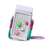 Liene DIY Charm Carry Bag for Pearl N200 Pro Portable Mini Photo Printer - Protective Case in Grey with Detachable Strap & DIY Charms - Food-Grade, Waterproof, Shockproof - For On the Go