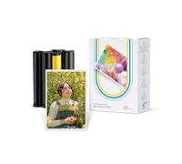 Liene Photo Printer Paper & Cartridge, 2 Ink Cartridge Refill & 80 Sheets Photo Papers, 4x6, Dye Sublimation, Water & Oxidation-Proof, Compatible w Printer, for Display, Framing, Scrapbook