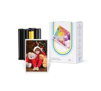 Liene Amber M100/M200 4x6" Photo Printer 80 Sheets Photo Paper & 2 Ink Cartridges Refill, Dye Sublimation, Water Oxidation-Proof, Only for Liene DHP512/DHP513 Printer, for Display, Framing, Scrapbook