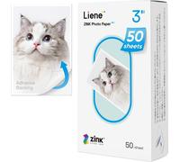 Liene Zink Photo Paper 2x3", Premium Printer Paper (50 Sheets) With Adhesive Ba
