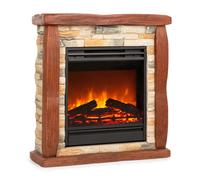 Lienz Electric Fireplace 1800W Stone Decor Polystone Remote Control