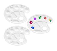 LIERFIS 12 Pcs Paint Palette, Paint Tray Palettes Plastic Tray for Kids & Students, Paint Pallet Painting Supplies for Craft Art Acrylic Watercolor Oil Painting, White