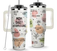 LIERIE8888 Mom Daily Affirmations Tumbler 40Oz - Gifts for Mom's Birthday, Mother's Day, Expecting Moms Present, Momma Gifts from Daughters, Sons, Kids, Inspirational Mama Mug, Mommy Coffee Cup