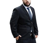 LIEROLYE Men's Suit Jacket For Big And Tall, Single Breasted 2 Button Wedding Suit Coat Formal Business Dress Jacket