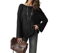 LIEROLYE Women's Oversized Sheer Mesh Knit Sweater Loose Long Sleeve Tunic Pullover Top Hollow Lightweight Beach Jumpers(Black,M)