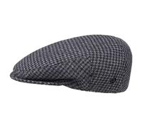 Lierys Britain Houndstooth Flat Cap Made in Italy Men Summer/Winter Blue