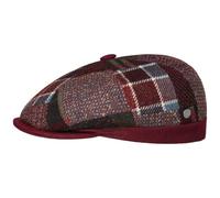 Lierys Carlento Patchwork Flat Cap Made in Italy Men Autumn Winter Red