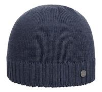 Lierys Classic Beanie Hat Merino Wool Made in Germany Women Men Autumn Winter Denim One Size