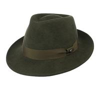 Lierys Fedora Wool Hat Dark Green XL (60-61 cm) Unisex Water-Repellent