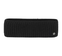 Lierys Ferri Women´s/Men´s Headband (8.5 cm wide) - Made in Germany - Rib knit ear muffs made of new wool - Ear Warmers lined with cotton - Head Wrap Autumn/Winter - black One Size