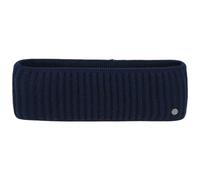 Lierys Ferri Women´s/Men´s Headband (8.5 cm wide) - Made in Germany - Rib knit ear muffs made of new wool - Ear Warmers lined with cotton - Head Wrap Autumn/Winter - navy One Size