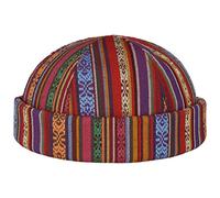 Lierys Fresh Stripes Dockercap Handmade Multicolor Cotton Viscose Summer Cap Made in Italy Men Summer red XL (60-61 cm)