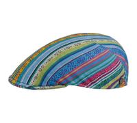 Lierys Fresh Stripes Flatcap Made in Italy Handmade Striped Pattern Stretch Band Herren Summer Blue