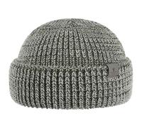 Lierys GOTS Merino Dockermuetze Made in Germany Men Autumn Winter 100% Merino Wool Knitted Multi-Colored Beanie Grey-Olive One Size