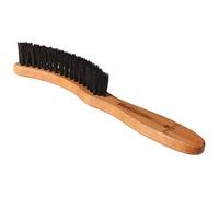 Lierys Hat Brush for Cleaning Felt Fats - Wooden Brush - Small Cleaning Brush with Pig Bristles in Black or White - Ergonomically Curved Handle/Grip - Dry Cleaning for Hats - Black