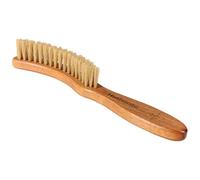 Lierys Hat Brush for Cleaning Felt Fats - Wooden Brush - Small Cleaning Brush with Pig Bristles in Black or White - Ergonomically Curved Handle/Grip - Dry Cleaning for Hats - Nature