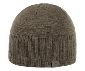 Lierys KNITH Beanie Fine Rip Merino Beanie Fleece Lined Autumn Winter Men Brown One Size