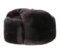 Lierys Men's Brown Russian Trapper Hat with Fur (Approx. 12 cm high) - Ushanka with Quilted Lining - Winter Hat - Chapka with Ear Flaps XXL (62-63 cm)
