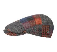 Lierys Merino Patchwork Flat Cap Italian Wool Unisex Fall Winter Made in Italy Grey