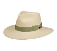 Lierys Montagon Traveller Panama Hat by Men - Made in Ecuador Summer Straw Sun with Grosgrain Band Spring-Summer - L (59-60 cm) Nature-Green
