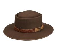Lierys Round Crown Traveller Hat Felt Made in Italy Men Autumn Winter Brown